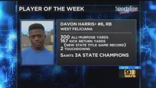 Sportsline Player of the Week: West Feliciana RB Davon Harris