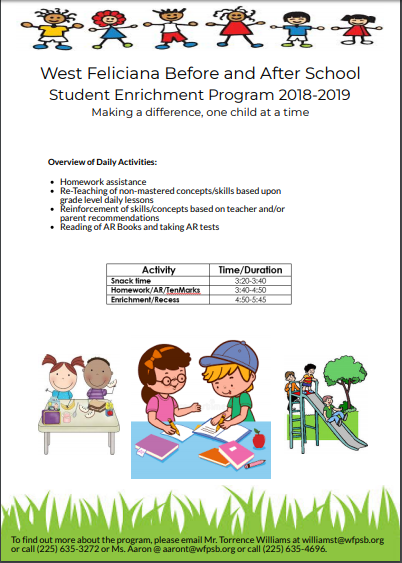 West Feliciana Student Enrichment Program 2018-2019