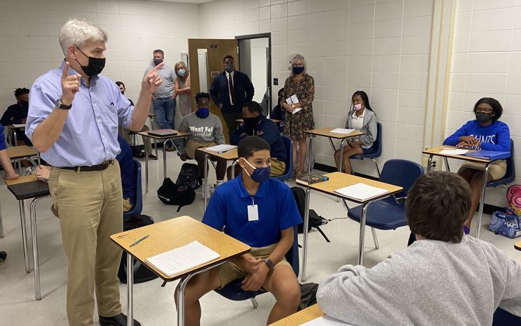On Aug. 26, U.S. Senator Bill Cassidy spoke to a 10th grade civics class at West Feliciana High about government and how it functions.
