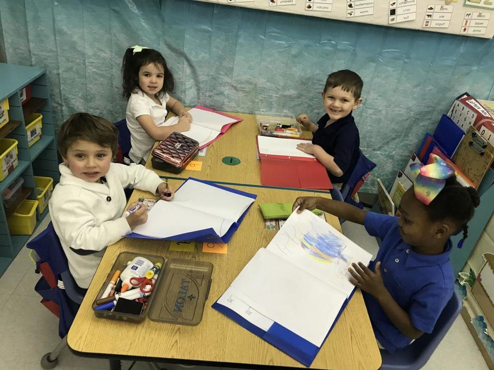 Bains Lower Elementary students work together and independently