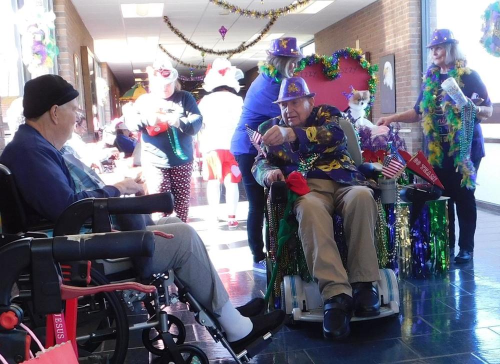 Jackson Veterans Home combines Mardi Gras with Valentine's in special event on Feb. 14
