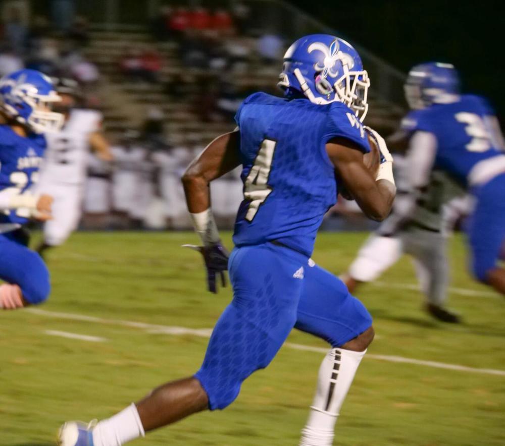 West Feliciana High Aeneaus Lemay runs downfield in a 2020 game. He recently announced that he plans to take his football talents to McNeese State University.