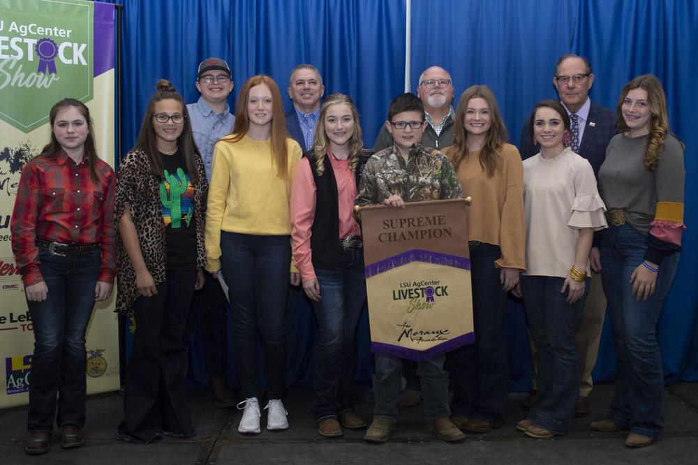 Area young people named champions at the 85th annual LSU AgCenter Livestock Show