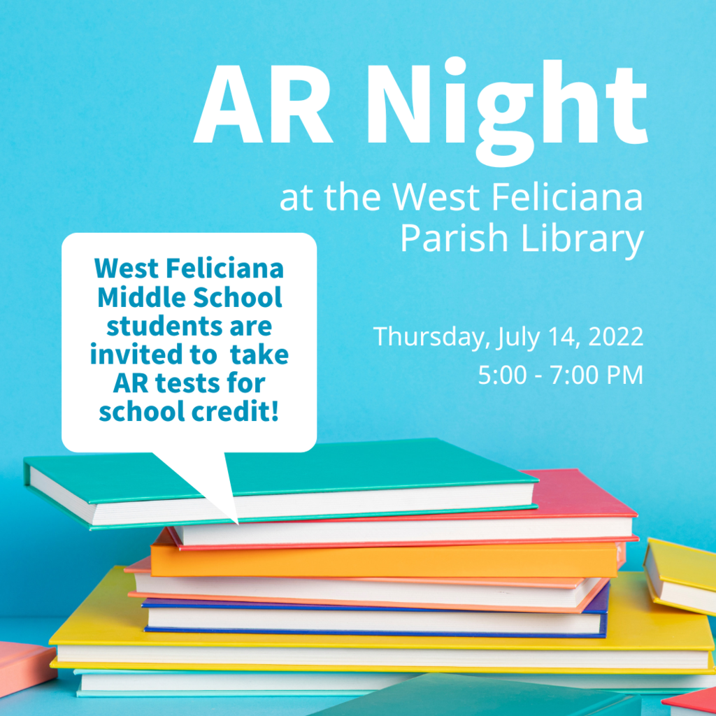 AR night TONIGHT at the WFP Library from 5-7 PM