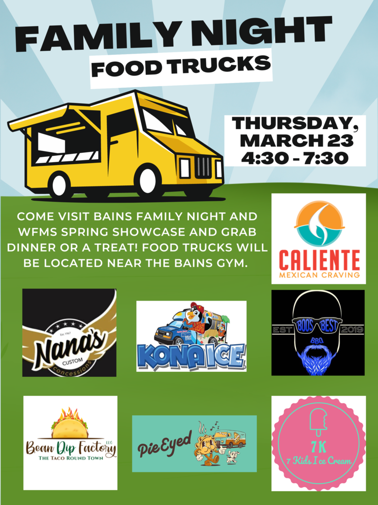 Food Trucks for Family Night this Thursday!